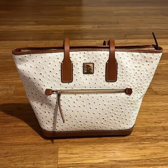 Dooney & Bourke Ostrich White Large Tote - Picture 9 of 9